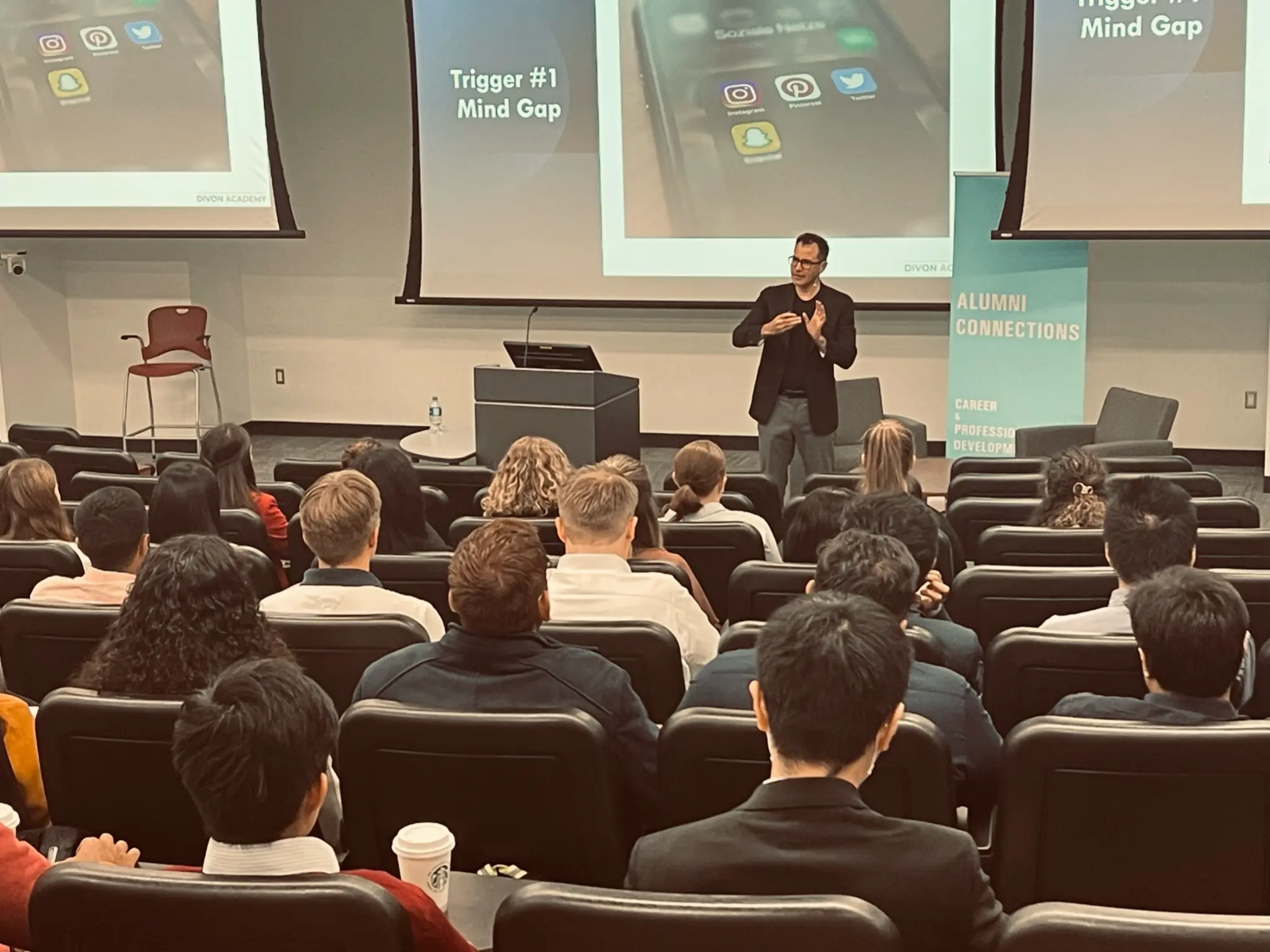 Elan speaking at McMaster University