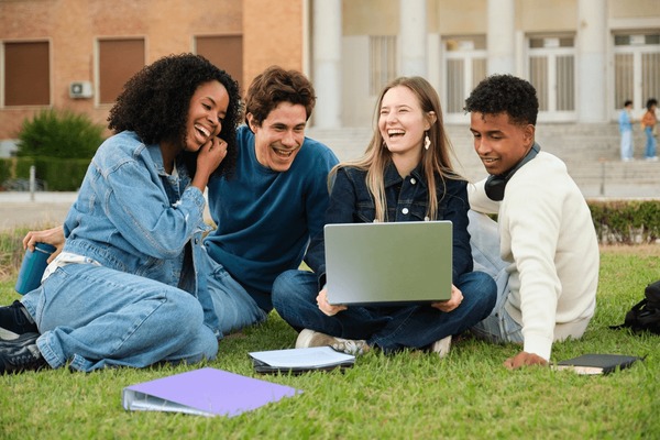 Diverse college students